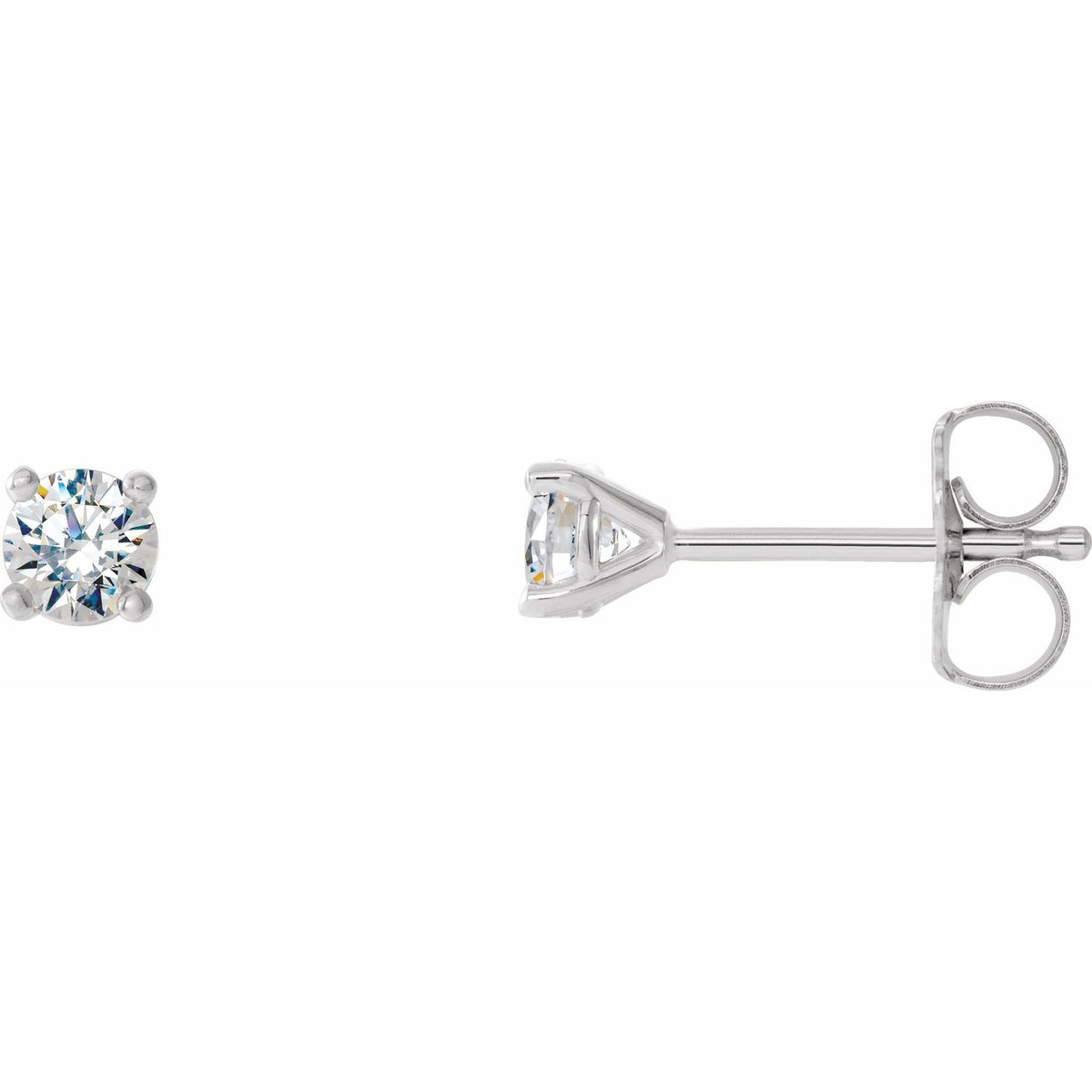 Round 4-Prong Cocktail-Style Stud Earrings · 0.13–1.63 ct — Sterling Silver