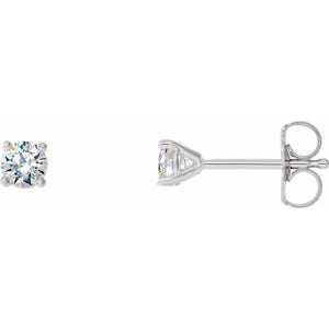 Round 4-Prong Cocktail-Style Stud Earrings · 0.13–1.63 ct — Sterling Silver