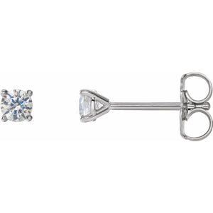 Round 4-Prong Cocktail-Style Stud Earrings · 0.13–2 ct — 14K White Gold