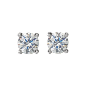 Round 4-Prong Cocktail-Style Stud Earrings · 0.13–2 ct — 14K White Gold view 2