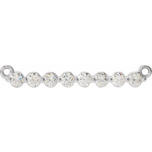 Accented Bar Necklace · 2.2–2.25 ct — 14K White Gold