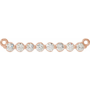 Accented Bar Necklace · 2.2–2.25 ct — 14K Rose Gold