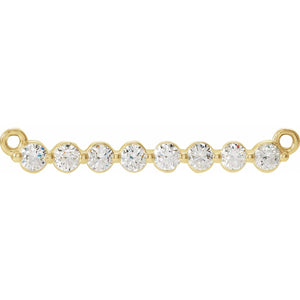 Accented Bar Necklace · 2.2–2.25 ct — 14K Yellow Gold