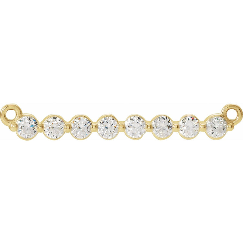 Accented Bar Necklace · 2.2–2.25 ct — 14K Yellow Gold