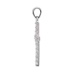 Accented Cross Necklace · 1.4–3.5 ct — 14K White Gold view 2