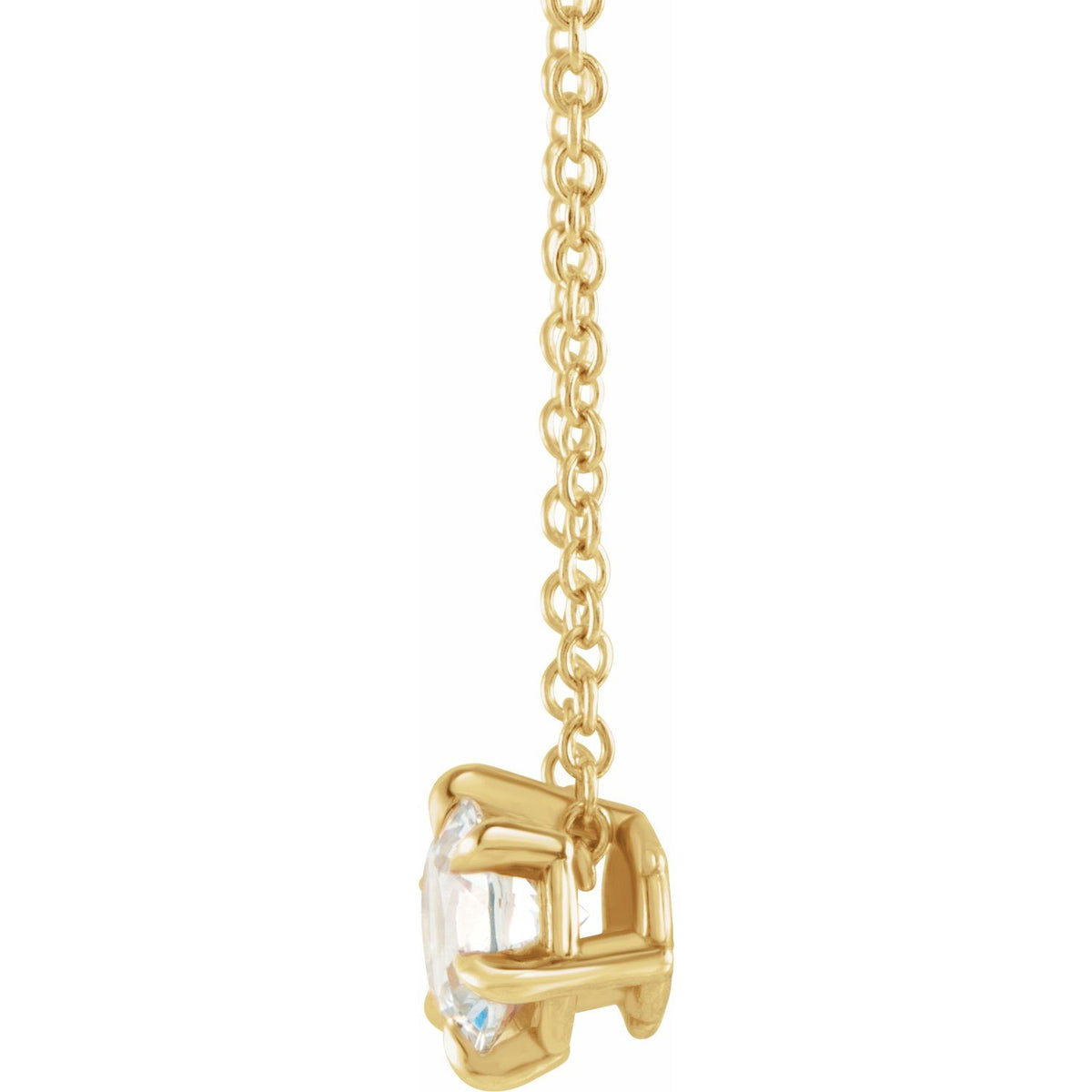 Solitaire Necklace or Slide Pendant · 4.25–7.5 ct — 14K Yellow Gold view 2