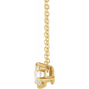 Solitaire Necklace or Slide Pendant · 4.25–7.5 ct — 14K Yellow Gold view 2
