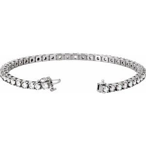 Line Bracelet · 4.75 ct — 14K White Gold view 2