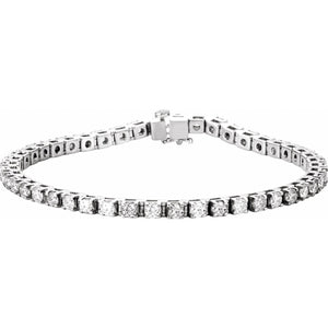 Line Bracelet · 4.75 ct — 14K White Gold