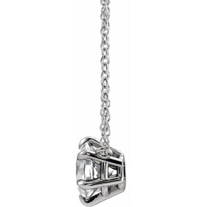 Solitaire Necklace · 4.2–7.2 ct — 14K White Gold view 2