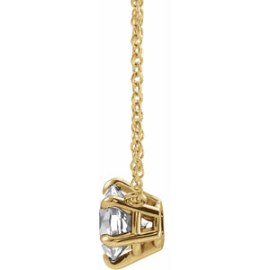 Solitaire Necklace · 4.2–7.2 ct — 14K Yellow Gold view 2
