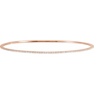 Accented Bangle Bracelet · 1–5 ct — 14K Rose Gold