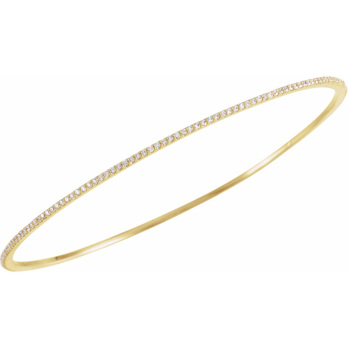 Accented Bangle Bracelet · 1–5 ct — 14K Yellow Gold view 2