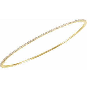 Accented Bangle Bracelet · 1–5 ct — 14K Yellow Gold view 2