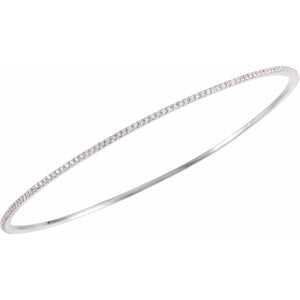 Accented Bangle Bracelet · 1–5 ct — 14K White Gold view 2