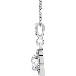 Halo-Style Necklace · 4.7–7.5 ct — 14K White Gold view 2