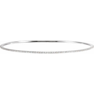 Accented Bangle Bracelet · 1–5 ct — 14K White Gold