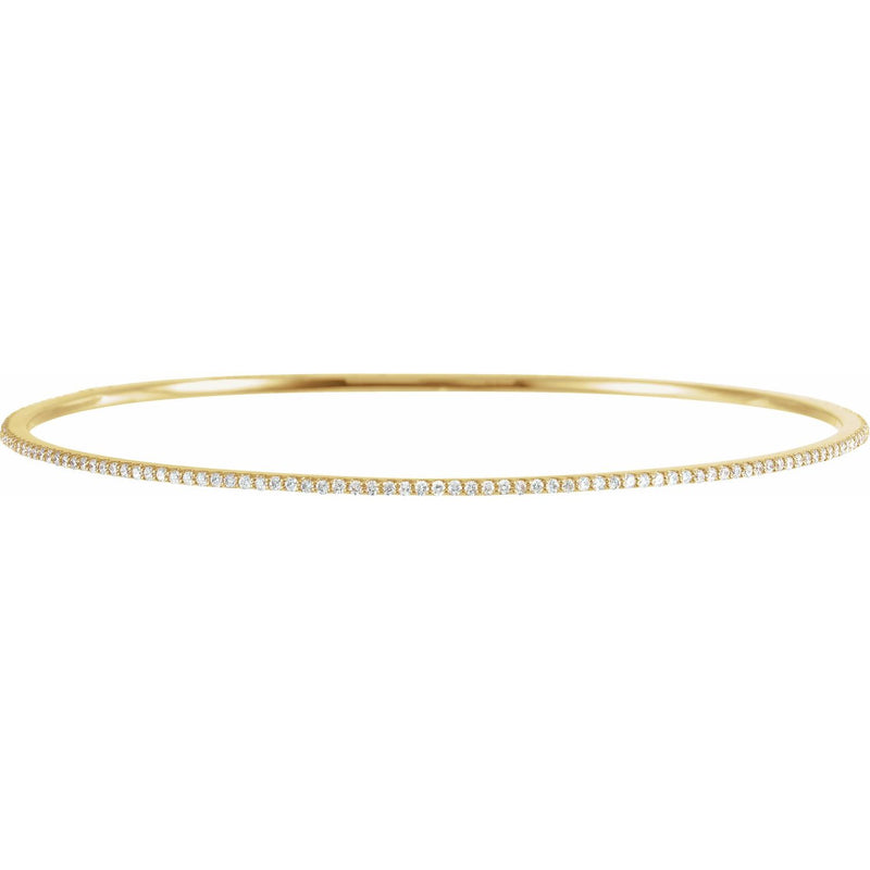 Accented Bangle Bracelet · 1–5 ct — 14K Yellow Gold