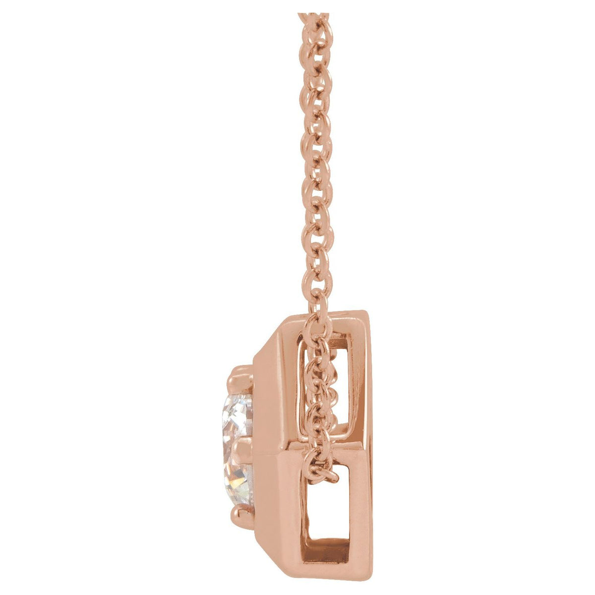 Geometric Necklace · 5.5 ct — 14K Rose Gold view 2