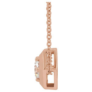 Geometric Necklace · 5.5 ct — 14K Rose Gold view 2