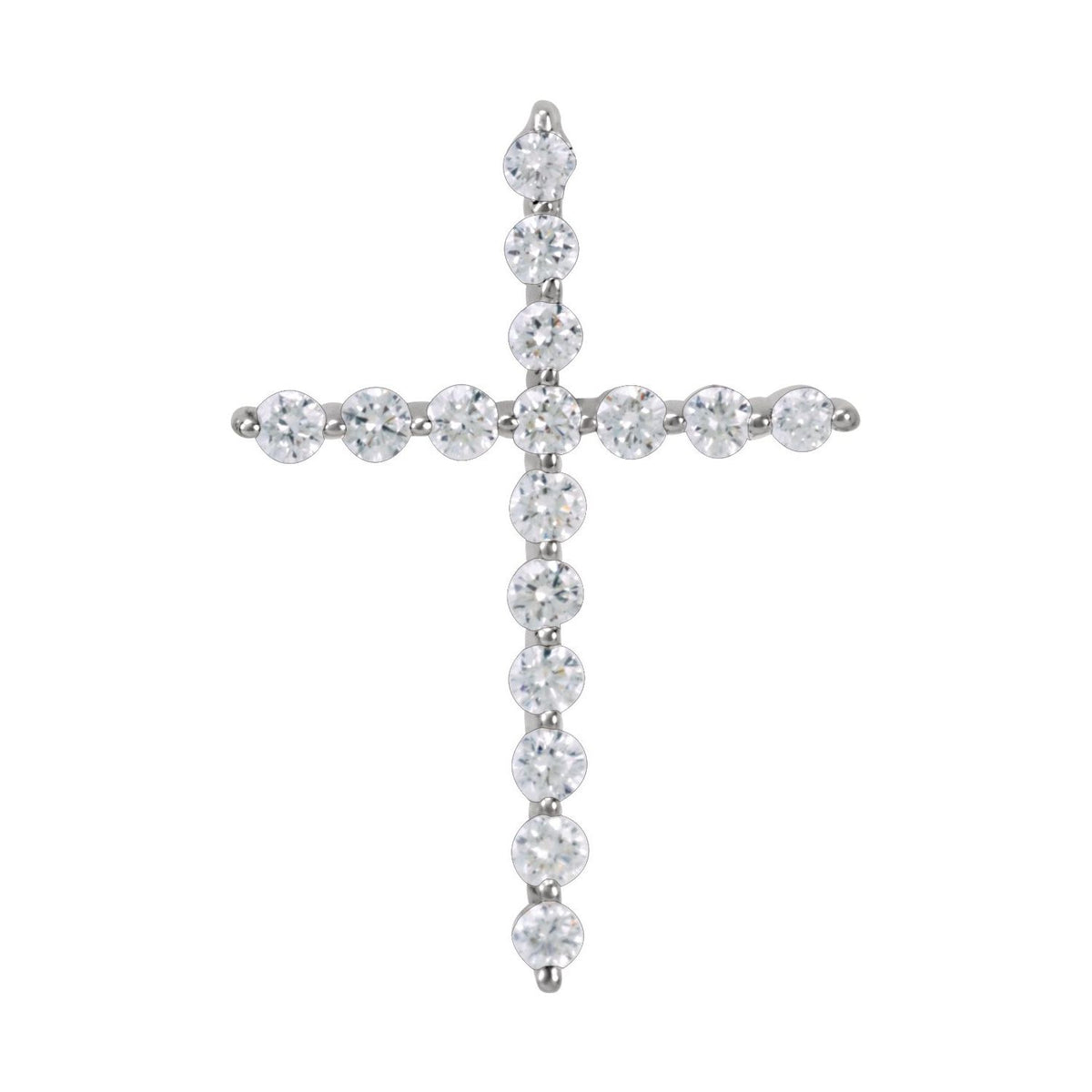 Cross Necklace · 1.7–4.5 ct — 14K White Gold