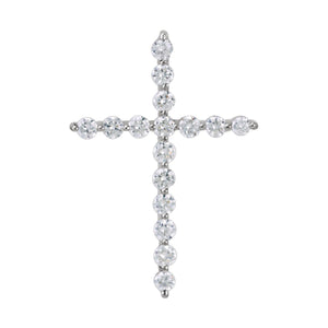 Cross Necklace · 1.7–4.5 ct — 14K White Gold