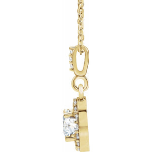 Halo-Style Necklace · 4.7–7.5 ct — 14K Yellow Gold view 2