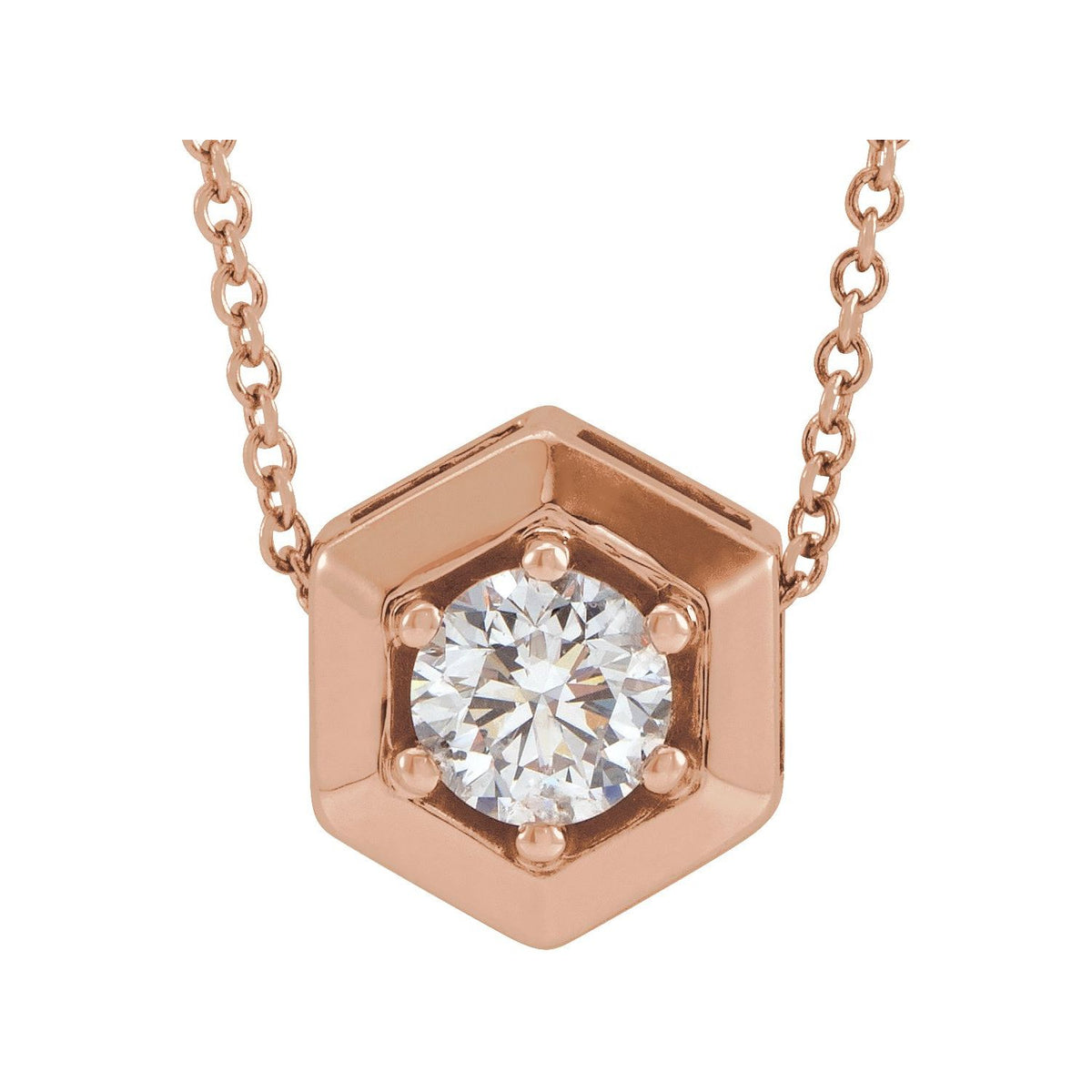 Geometric Necklace · 5.5 ct — 14K Rose Gold