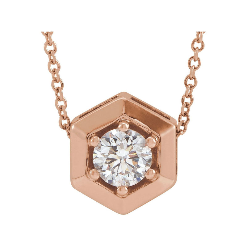 Geometric Necklace · 5.5 ct — 14K Rose Gold