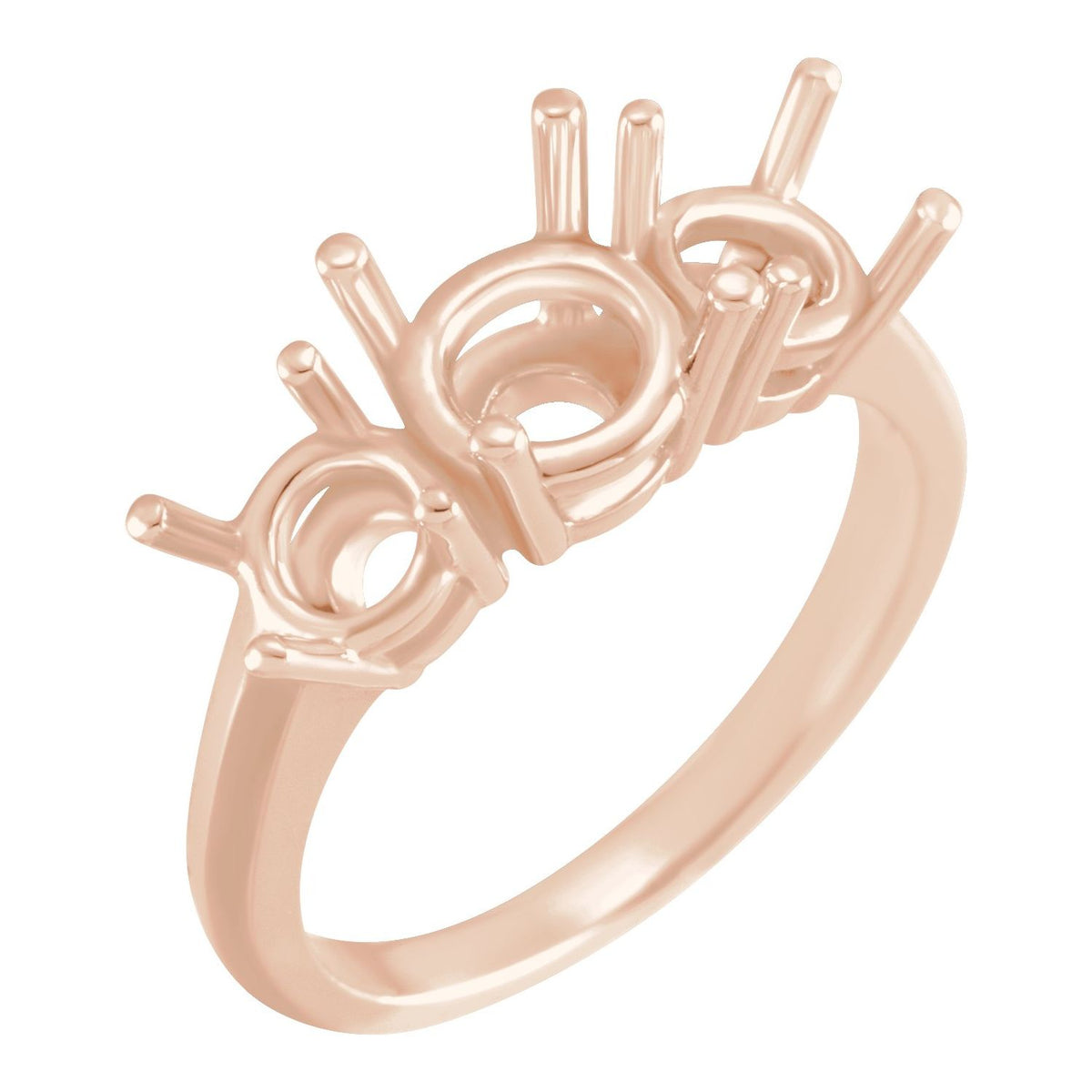 Three-Stone Anniversary Band · 0.5–1 ct — 14K Rose Gold