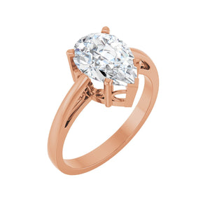 Solitaire Scroll Setting® Ring · 0.5–1 ct — 18K Rose Gold