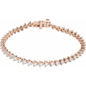 Line Bracelet · 4.75 ct — 14K Rose Gold