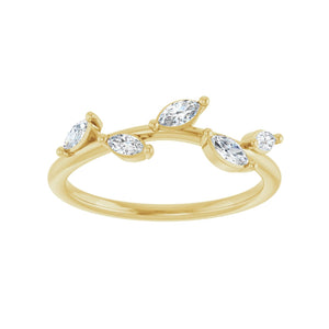 Leaf Ring · 0.25 ct — 14K Yellow Gold view 3