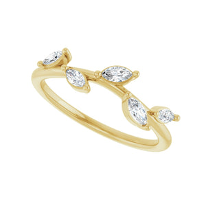 Leaf Ring · 0.25 ct — 14K Yellow Gold view 5