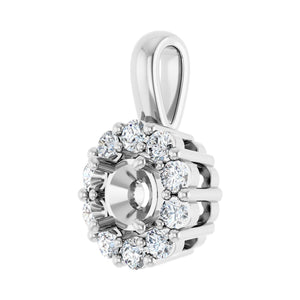 Halo-Style Pendant · 4.17–14.5 ct — 14K White Gold view 2