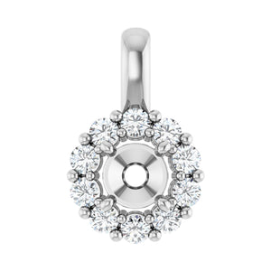Halo-Style Pendant · 4.17–14.5 ct — 14K White Gold