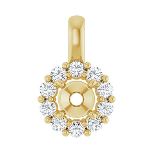 Halo-Style Pendant · 4.17–14.5 ct — 14K Yellow Gold