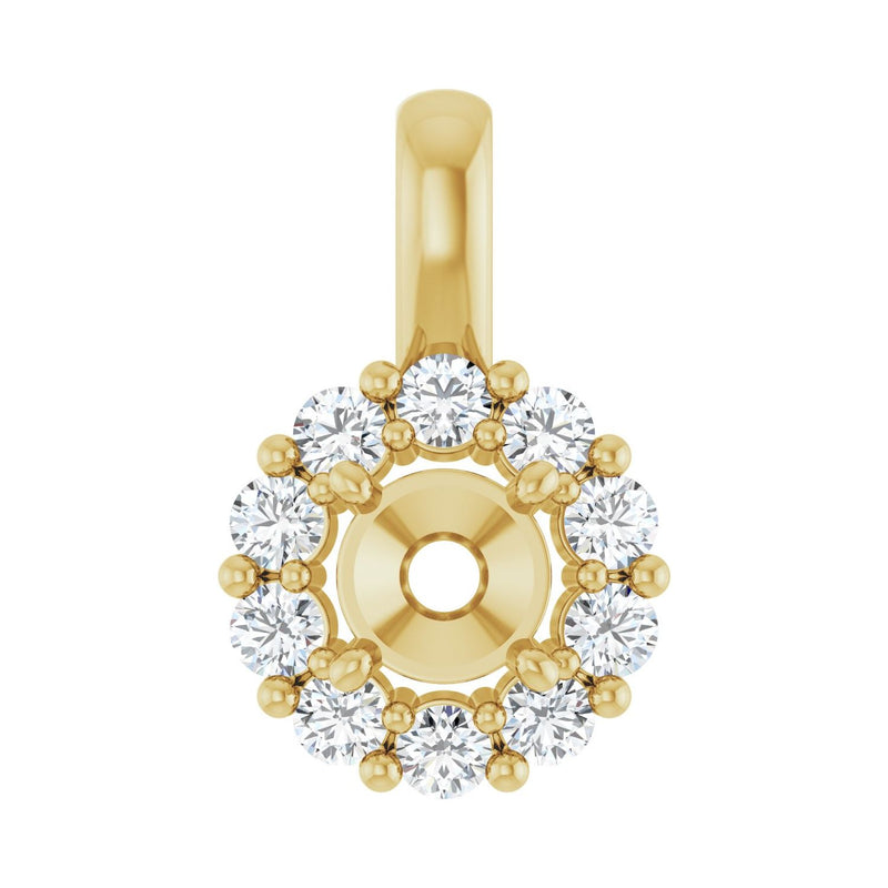 Halo-Style Pendant · 4.17–14.5 ct — 14K Yellow Gold