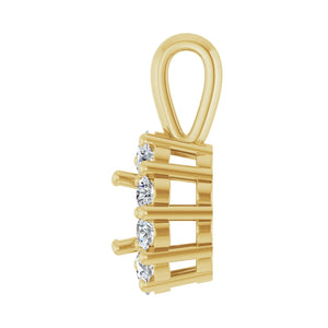 Halo-Style Pendant · 4.17–14.5 ct — 14K Yellow Gold view 3