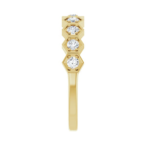 Stackable Geometric Ring · 0.38 ct — 14K Yellow Gold view 4