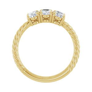 Family Rope Ring · 1.2 ct — 14K Yellow Gold view 2
