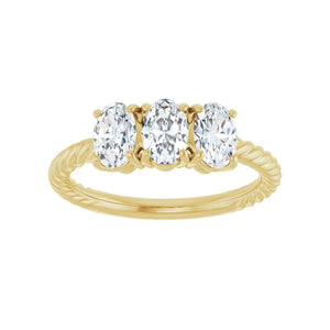 Family Rope Ring · 1.2 ct — 14K Yellow Gold view 3