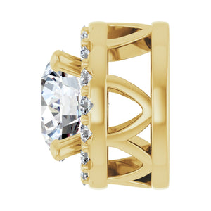 Halo-Style Pendant · 0.63 ct — 14K Yellow Gold view 3