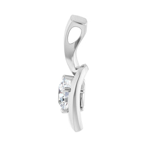 Solitaire Freeform Pendant · 6.5 ct — 14K White Gold view 3