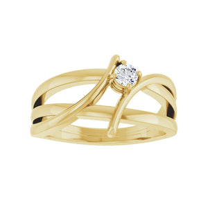 Bypass Ring · 0.13–0.5 ct — 14K Yellow Gold view 3