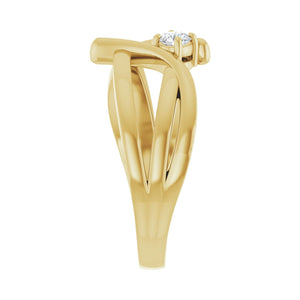 Bypass Ring · 0.13–0.5 ct — 14K Yellow Gold view 4