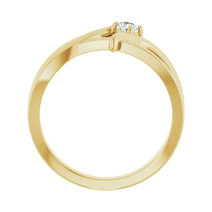 Bypass Ring · 0.13–0.5 ct — 14K Yellow Gold view 2