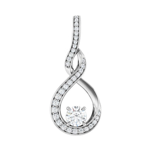 Infinity-Inspired Pendant · 4.47 ct — 14K White Gold