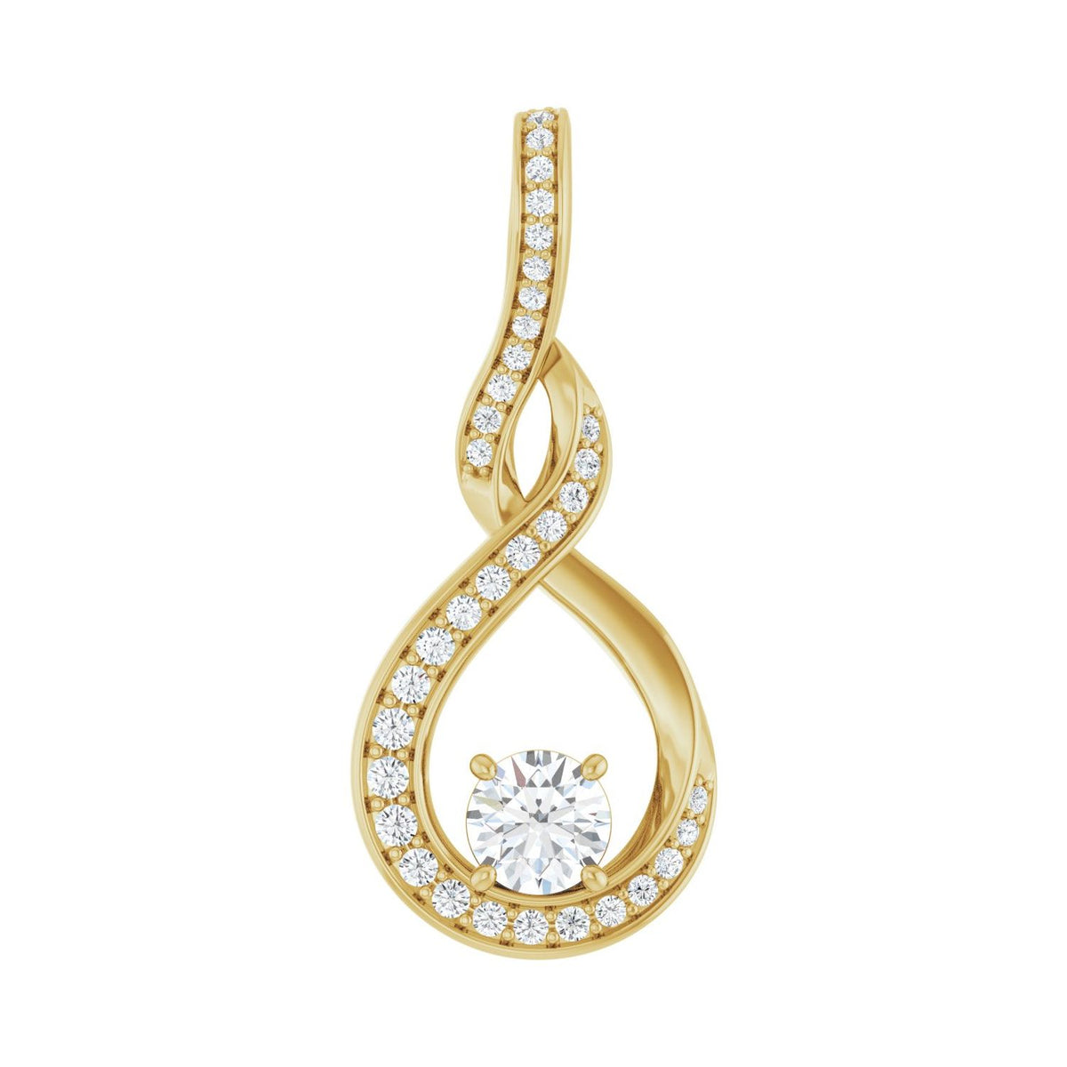 Infinity-Inspired Pendant · 4.47 ct — 14K Yellow Gold