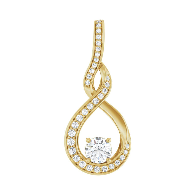 Infinity-Inspired Pendant · 4.47 ct — 14K Yellow Gold